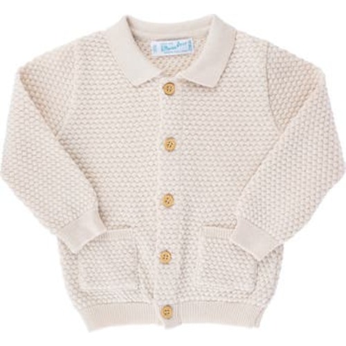 Popcorn Stitch Cotton Cardigan, 3M