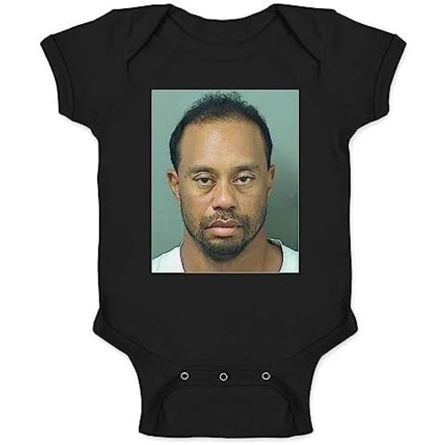 Pop Threads Golf GOAT Celebrity Mugshot Sports Funny Infant Baby Boy Girl Bodysuit