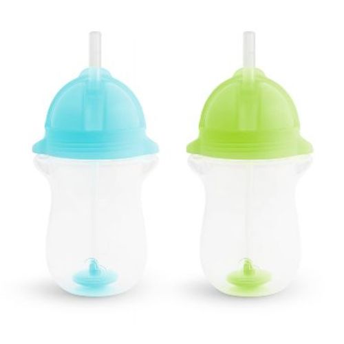 Munchkin 2pk Click Lock Weighted Straw Cup 20oz - Blue/Green