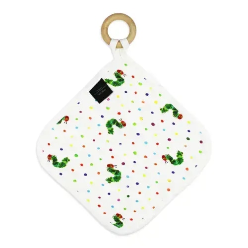 Lovey with Removable Teething Ring in Caterpillar