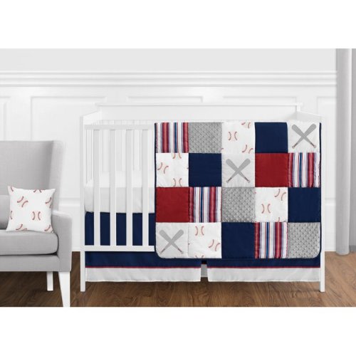Sweet Jojo Designs Baseball Patch 11 Piece Crib Bedding Set & Reviews | Wayfair