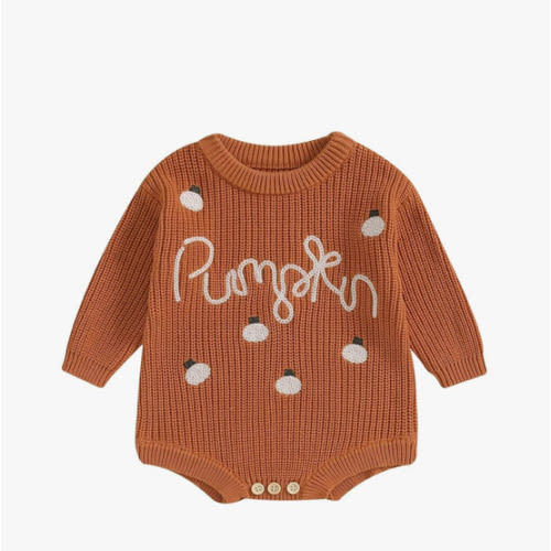 Adobabirl Baby Girl Boy Knitted Sweater Bubble Romper Long Sleeve Jumpsuit Festival Outfit Fall Winter Spring Clothes