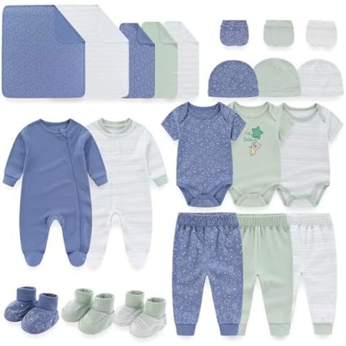 Unisex Baby Boy Girl Layette Sets 22 Packs New Born Boy Girl Clothes Infant Essentials