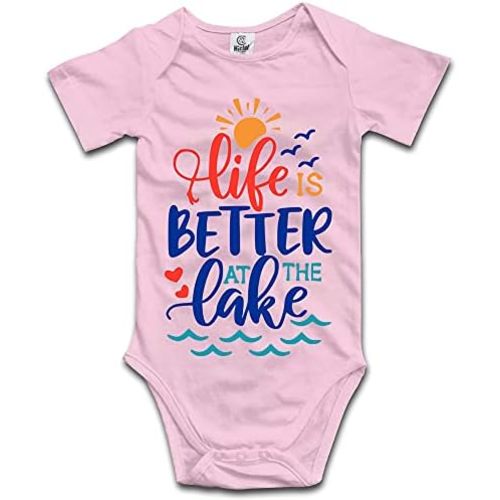 DOQOSESHY Life is Better at The Lake Baby Climbing Bodysuit Unisex Infant Rompers