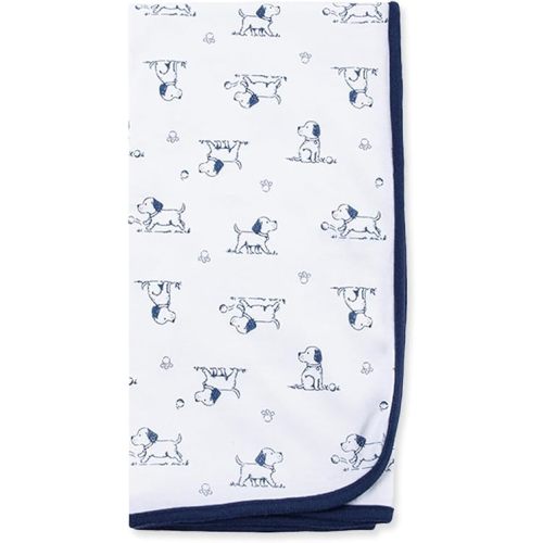 Little Me Blankets for Baby Boys' Puppy Toile Swaddling Receiving Blanket