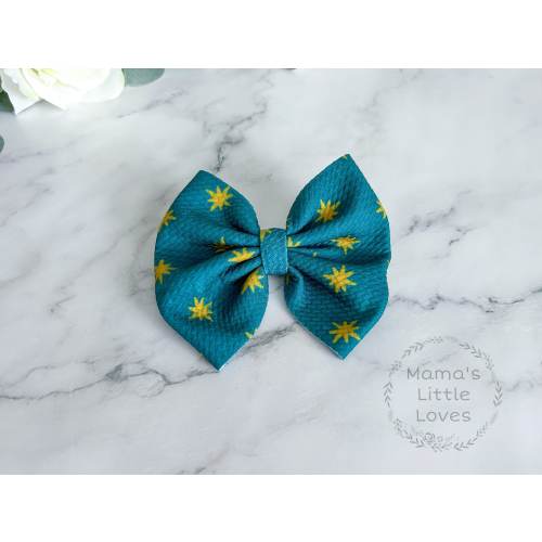 Mary’s Mantle - Our Lady of Guadalupe - Turquoise and God - Catholic Gift - multiple sizes available- Nylon Headband or Alligator clip