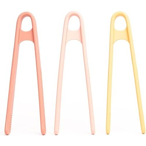 Inspire My Play Coral Silicone Mini Tongs - Kid Tweezers for Fine Motor Skills - Small Toddler & Preschool Toys