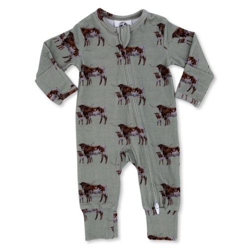 Sagebrush Longhorn Folding Feet Jammies – Cowkid Clothing Company