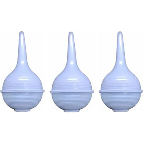 Comfort Soft Sterile Ear Bulb Rubber Hand Squeeze Baby Bulb Suction Sucker - 2 oz - Nasal - Ulcer (3 Pack)