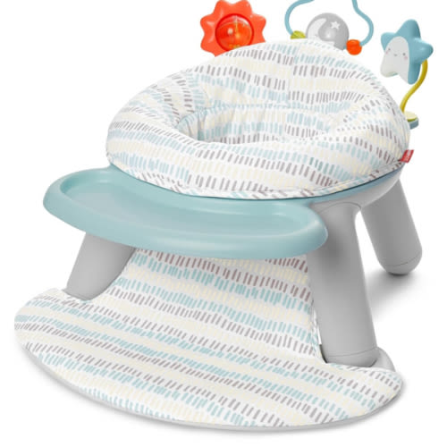 Skip Hop 2-in-1 Sit-up Activity Baby Chair, Silver Lining Cloud