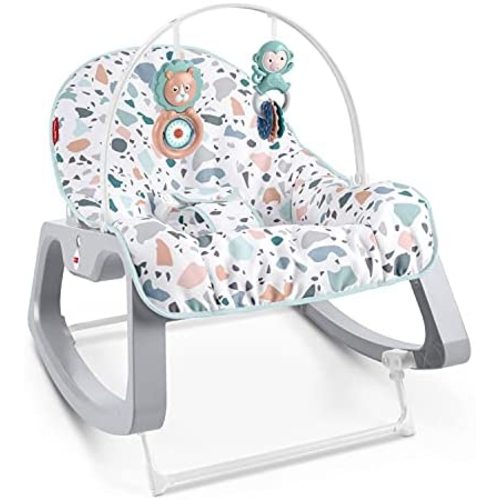 Fisher-Price Infant-to-Toddler Rocker - Pacific Pebble, Portable Baby Seat, Multi