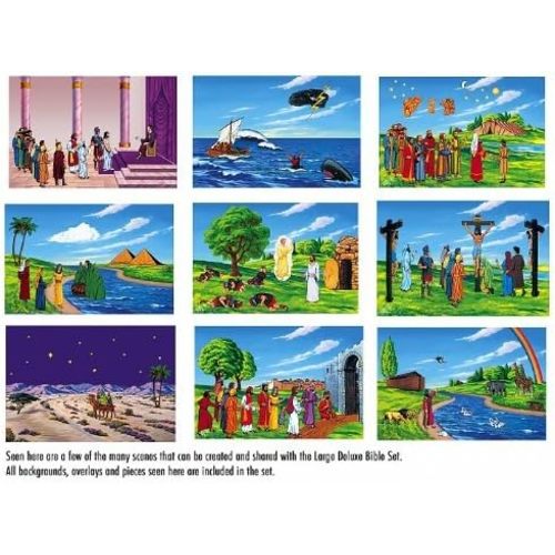 Large Deluxe Bible Set English Flannelboard Story + Bonus Cd