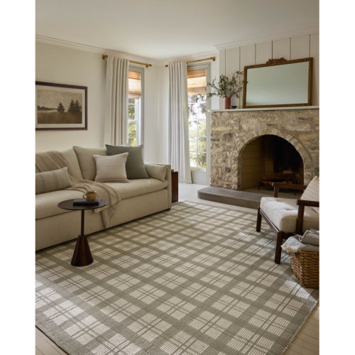 Magnolia Home by Joanna Gaines x Loloi Ryder Sage / Ivory Area Rug 5 X 7’