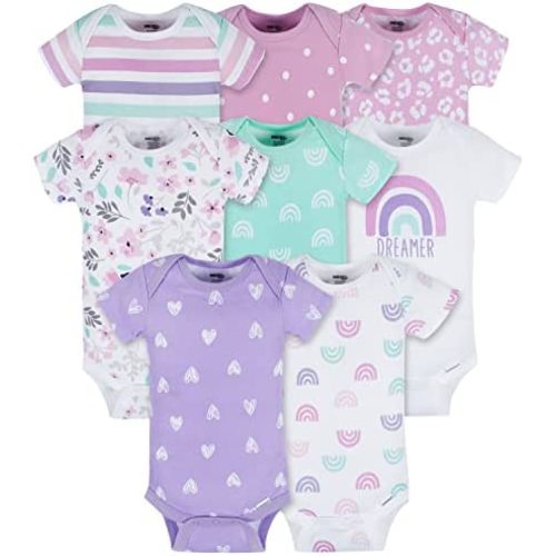 Onesies Brand baby-girls 8-pack Short Sleeve Mix & Match Bodysuits