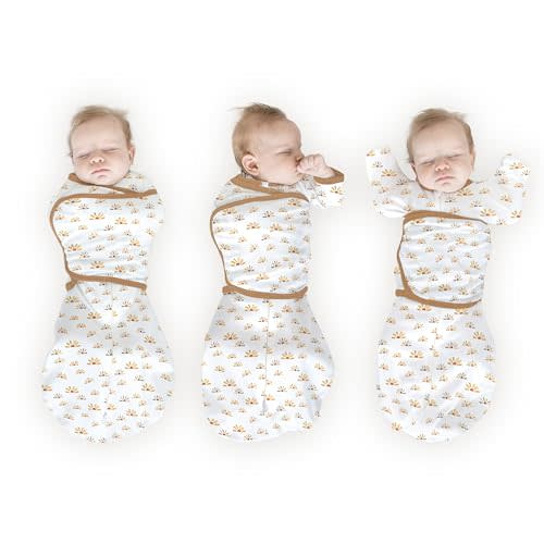 SwaddleDesigns 6-Way Omni Swaddle Sack Arms Up Swaddle for Newborn, More Options to Calm Startle Reflex, Improves Sleep