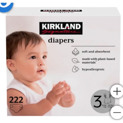 Kirkland Signature Diapers Sizes 3