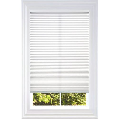 BlindsAvenue Cellular Honeycomb Cordless Shade, 9/16" Single Cell, Light Filtering, Sticks & Stones, Size: 27.5" W x 48" H