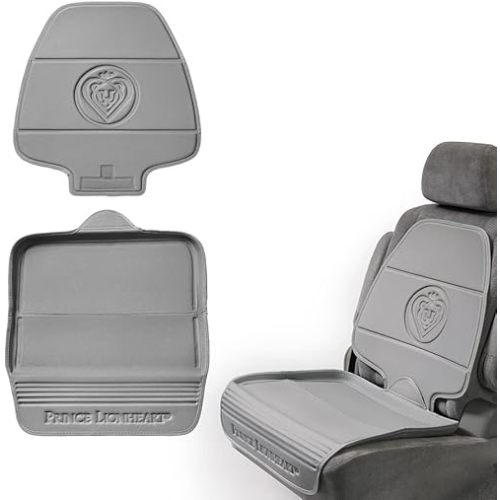 Prince Lionheart Car Seat Protector. The only 2 stage Seatsaver Designed with Thick padding, Nonabsorbent, waterproof, PVC foam material. Comparable with all baby and toddler car seats. (Grey)