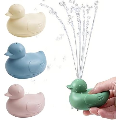 haakaa Dinky Splash Duck Silicone Baby Bath Toy, Detachable & Mold Free Food Grade Silicone Bath Ducks Toys, BPA-Free Squeeze Bathtub Toys,Floating Bath Tub Toys for Babies 6m+