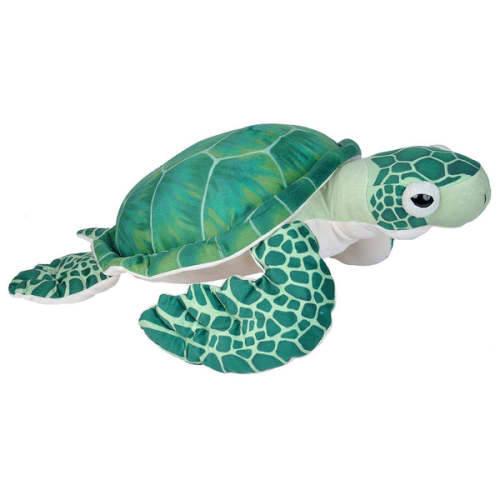 Wild Republic Living Ocean Green Sea Turtle Stuffed Animal, 20" - Wild Republic