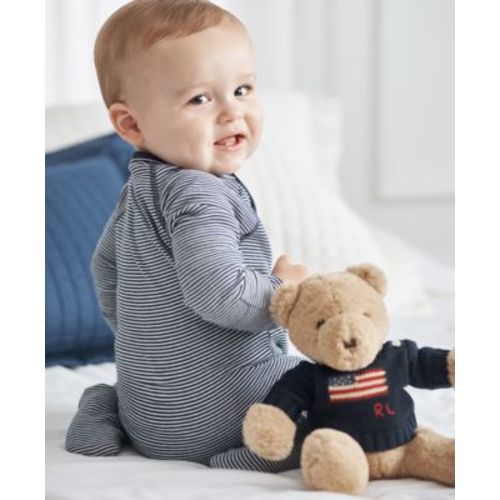 Baby Boys Striped Cotton Coverall