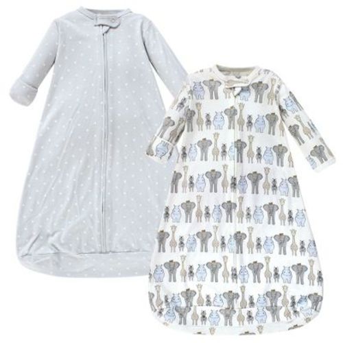 Hudson Baby Infant Boy Cotton Long-sleeve Wearable Sleeping Bag, Sack, Blanket, Royal Safari, 18-24 Months