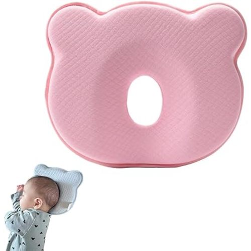 Memory Foam Cute Little Pillow,Portable Cute Cartoon Bear Soft and Cozy Pillow, Machine Washable, Anti Roll Pillow