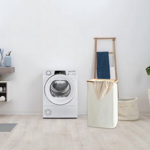 100L Large Laundry Hamper with Lid,with Bamboo Handles and 2 Removable Inner Bag,Collapsible Laundry Hamper for Clothes,Towels