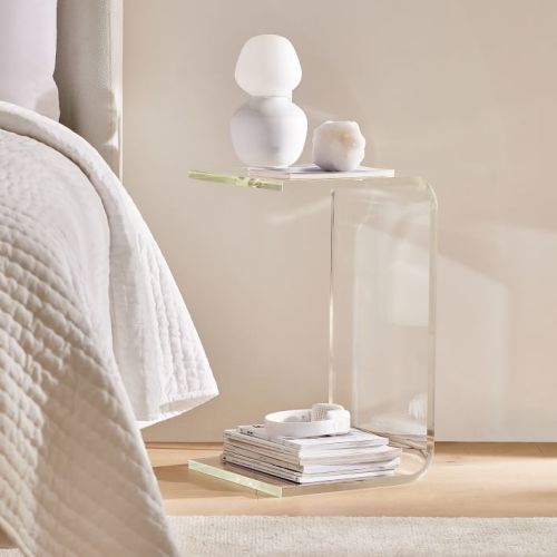 Kids Acrylic C-Shaped Side Table (14")