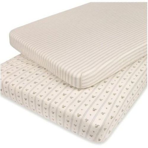 Ely's & Co. Baby Fitted Pack N Play - Mini Crib Sheet 100% Combed Jersey Cotton Blue For Baby Boy 2 Pack