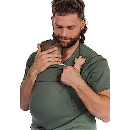 Lalabu The Dad Shirt | Hands-Free Baby Carrier for Dad with Kangaroo Pouch | Engineered for Bonding, Safety, & Comfort for Newborns Up to 15 Lbs. | CPSC Compliant