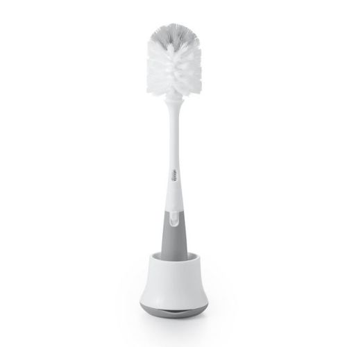 Oxo Tot Bottle Brush With Bristled Cleaner & Stand - Gray