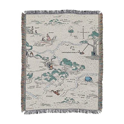 Northwest Winnie The Pooh Woven Tapestry Throw Blanket, 48" x 60", Hundred Acre Woods