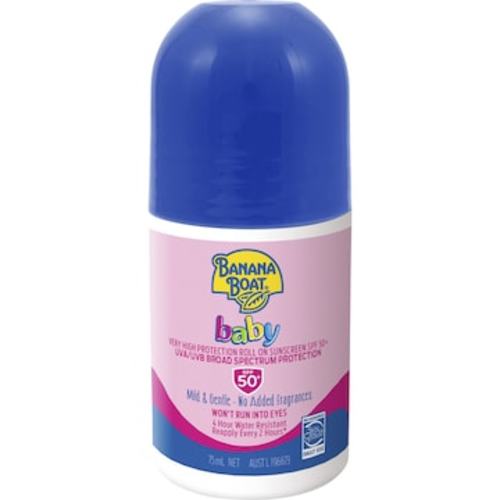Banana Boat SPF 50+ Baby Sunscreen Roll On 75mL | Woolworths
