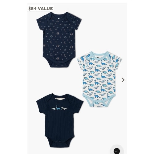 3-Pack Short Sleeve Bodysuits - Organic Baby Clothes - Monica + Andy