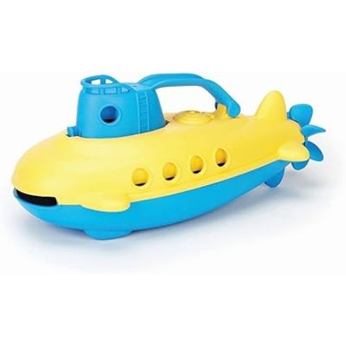 Green Toys Submarine - BPA, Phthalate Free Blue Watercraft with Spinning Rear Propeller Made from Recycled Materials. Safe Toys for Toddlers