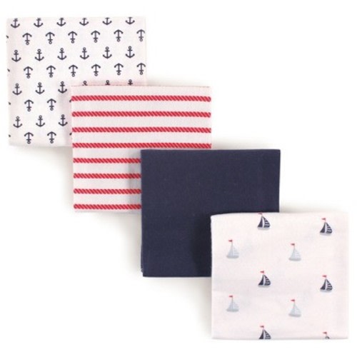 Luvable Friends Baby Boy Cotton Flannel Receiving Blankets, Sailboat, One Size
