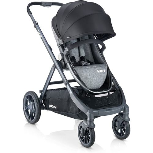 Joovy Qool Stroller, Customizable Stroller, Single, Double, Triple, Grey Melange
