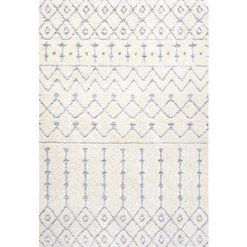 Pia Moroccan Trellis Plush Carved Area Rug