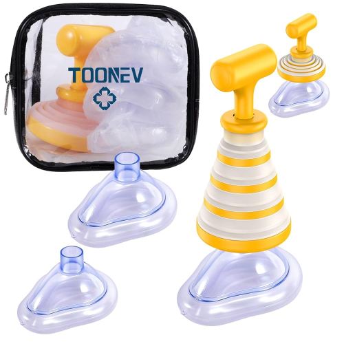 Foldable Anti Choking Rescue Home Emergency Device for Kids Adults and Elderly, Portable Airway Suction Management with Multi Mask,First Aid Kits Alternative to Heimlich Assist Device