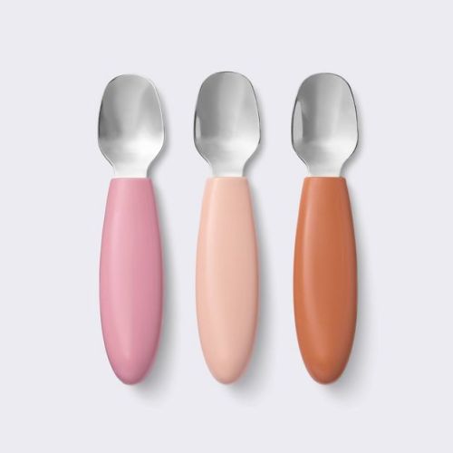 Stainless Steel Spoons - 3pk - Pink/rust - Cloud Island™