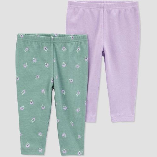 Carter's Just One You® Baby Girls' 2pk Pull-on Pants - Brown/ivory Newborn