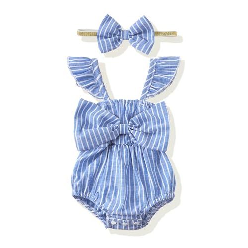 Renotemy Newborn Infant Baby Girl Clothes Rompers Summer Jumpsuits Short Sleeve Romper Infant Baby Clothes Girl