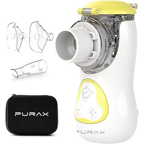 Portable Nebulizer for Adults and Kids - Rechargeable,Quiet Handheld Mesh Nebulizer Machine with Carrying Case for Breathing Treatment at Home, Office, and Travel