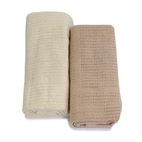 Bubba Blue 2 Pack Blanket Nordic Vanilla/Latte | Baby Bunting AU