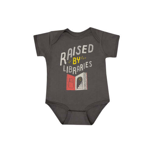 Raised by Libraries baby bodysuit
