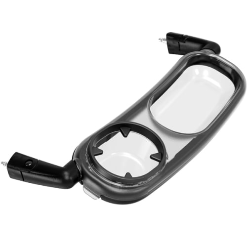 Snack Tray Fits for UPPAbaby Vista/Vista V2/Vista V3/Cruz/Cruz V2/ RumbleSeat/RumbleSeat V2, Stroller Tray with Cup Holder & Recessed Bowl, Dishwasher Safe, Quick Attachment, Folds with Stroller, Grey