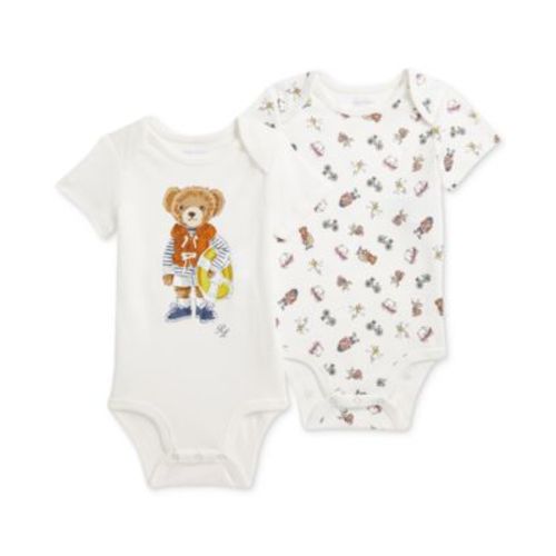 Baby Boys 2-Pk. Cotton Polo Bear Bodysuits