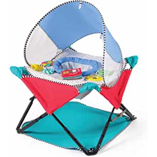 Summer Infant Pop 'N Jump SE Portable Baby Activity Center, Indoor Outdoor Use, Lightweight, Carrying Bag, Canopy, 6-12 months (Sweets)