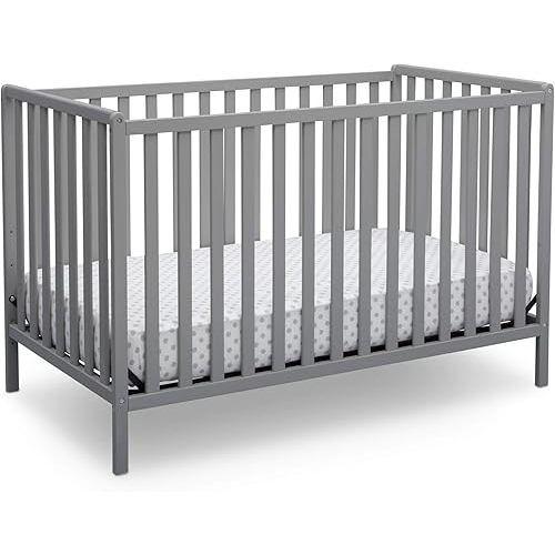 Delta Children Heartland 4-in-1 Convertible Crib - Greenguard Gold Certified, Grey
